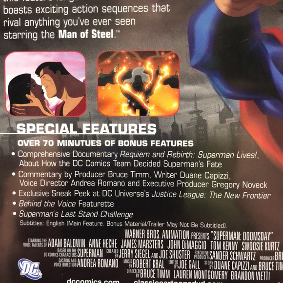 Superman Doomsday (DVD) DC Universe Exclusive CD-Rom Bonus Disc Hologram Sleeve - Picture 8 of 10